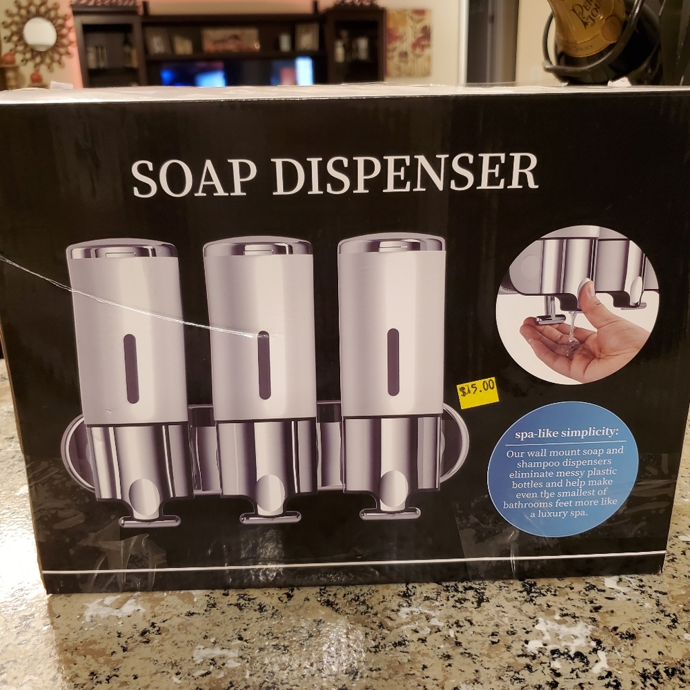 Triple Wall-Mount Soap Dispenser